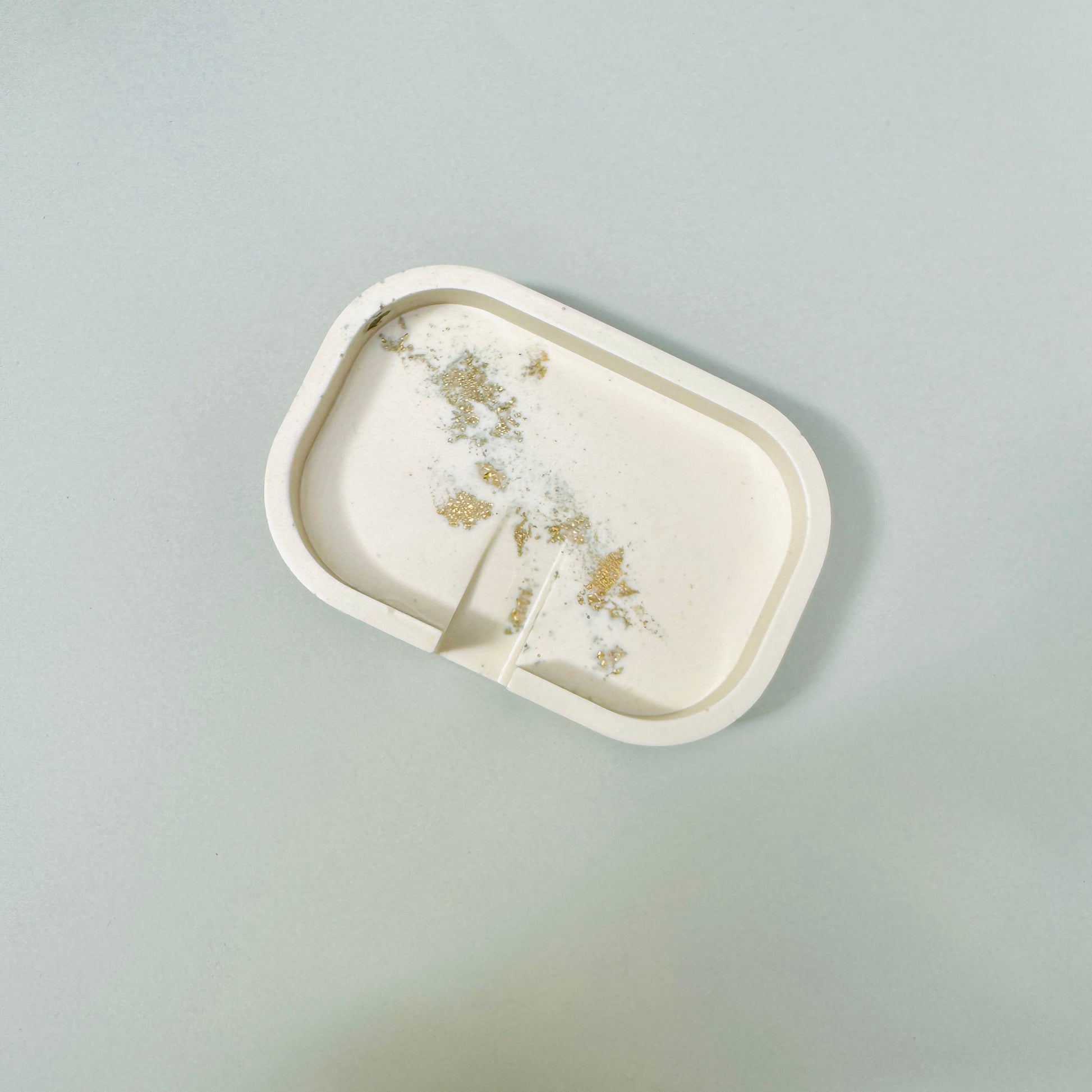 Gold Leaf Added Draining Soap Dish