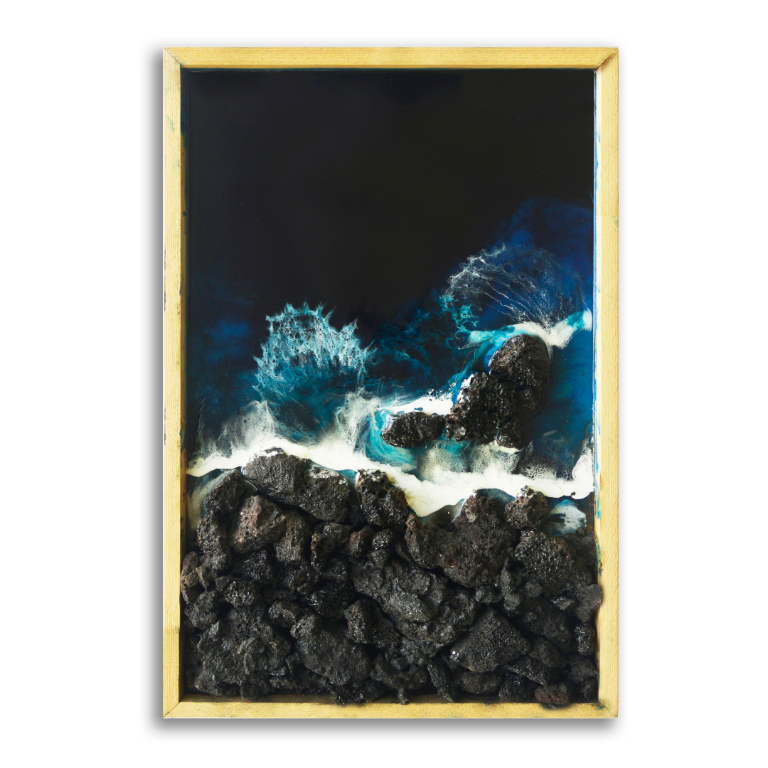 Jungle Beach, Unawatuna- Resin Ocean Art Work #1