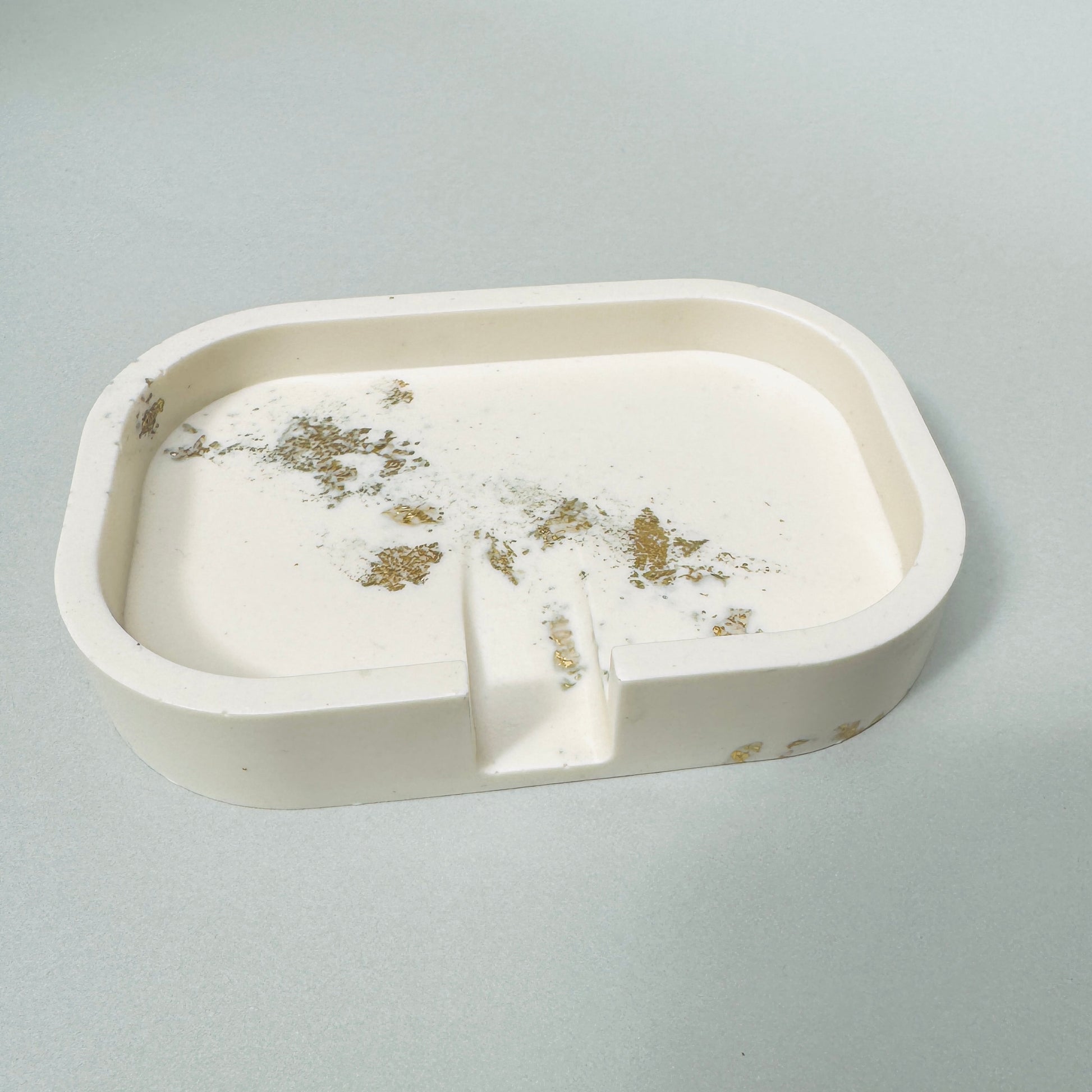 Gold Leaf Added Draining Soap Dish