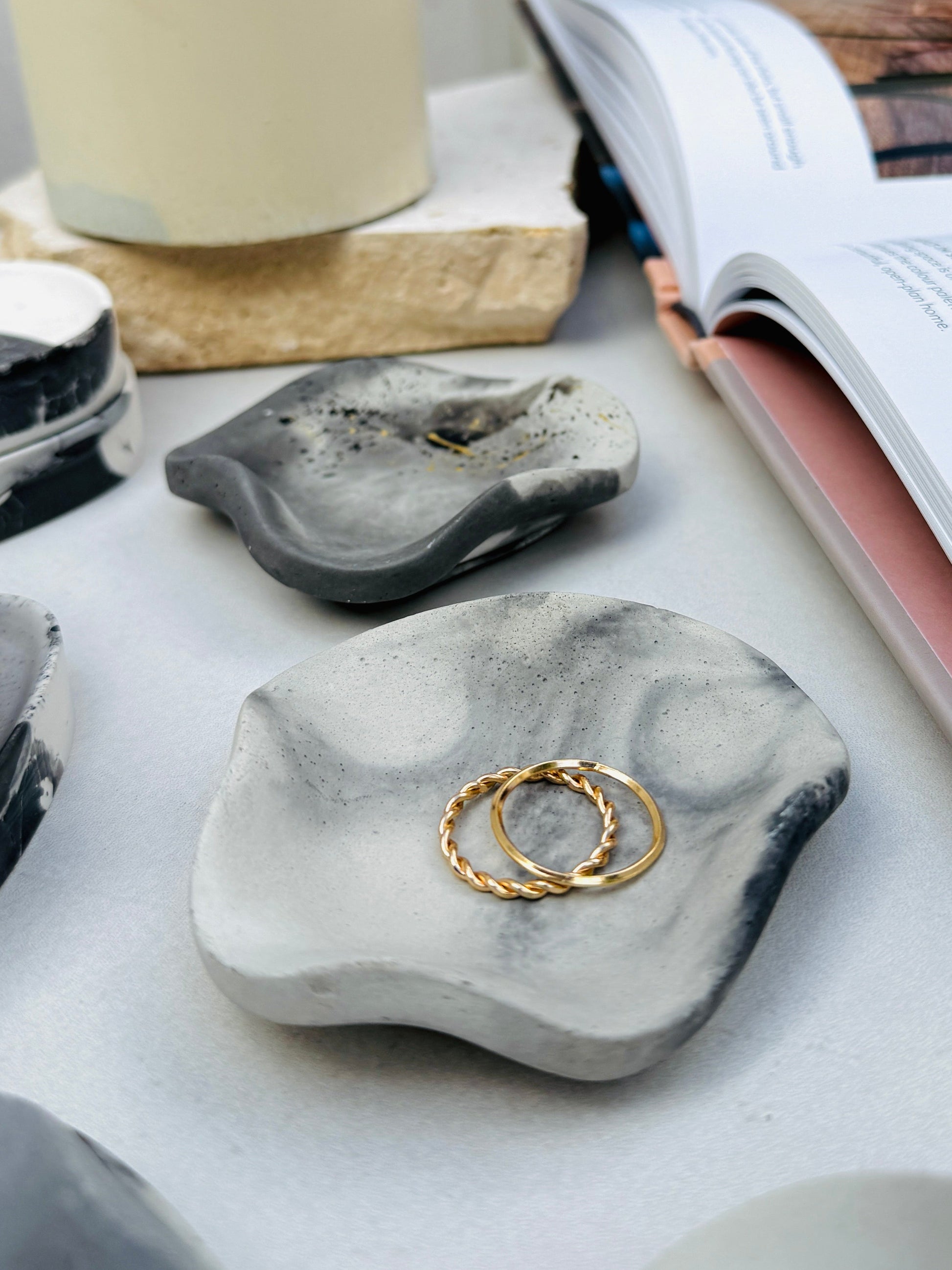 Wabi-Sabi Style Small Cement Trinket