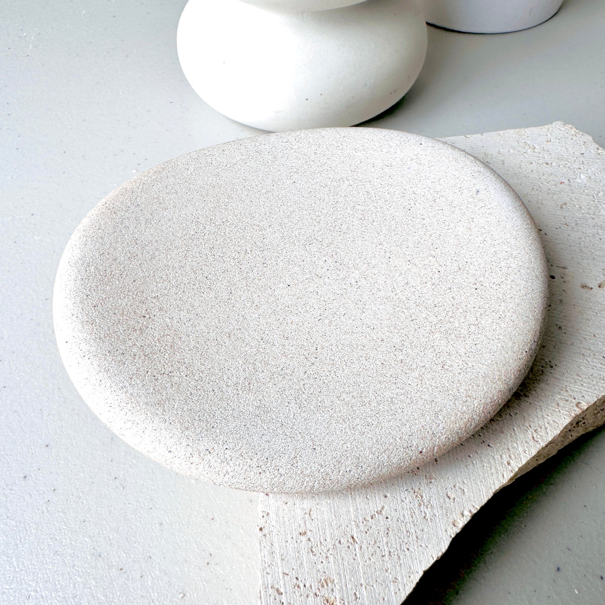 Wabi-sabi Pebble Jewellery Ring Tray - Natural Stone