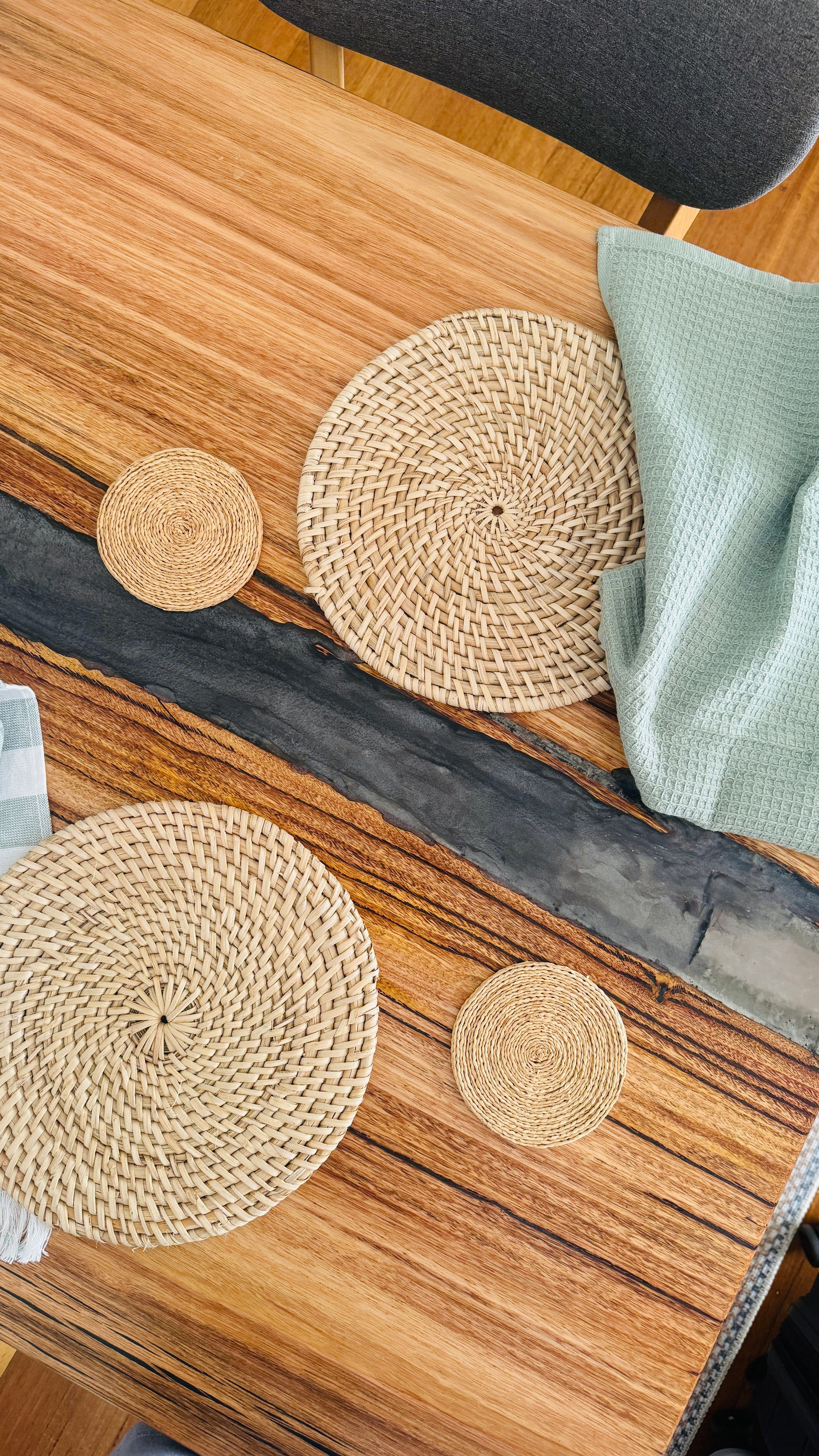 Hand Woven Rattan Coasters