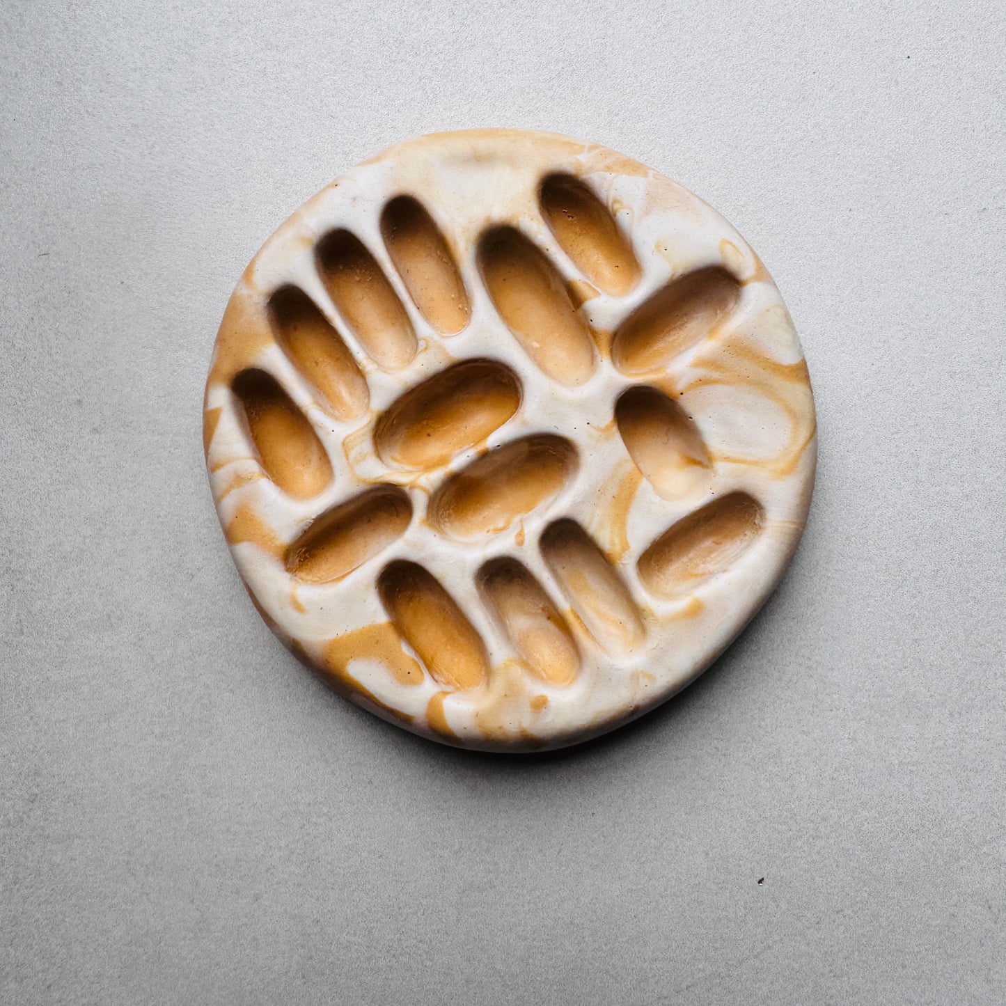 Peach Marble Ring Organiser Tray 🍑