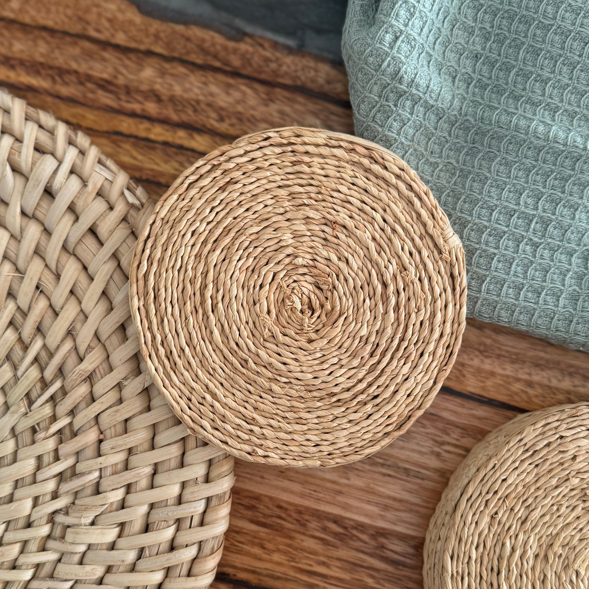 Hand Woven Rattan Coasters
