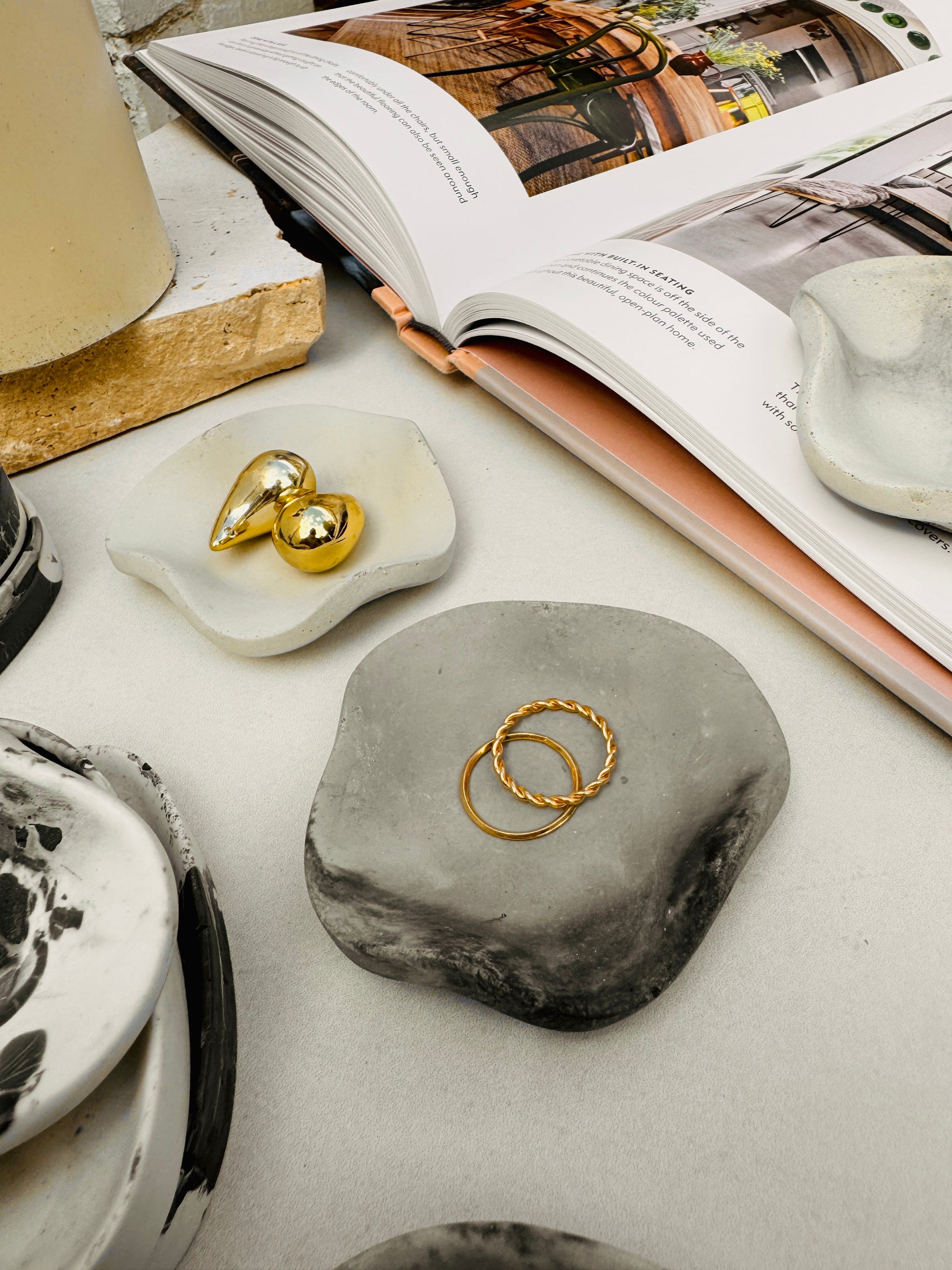 Wabi-Sabi Style Small Cement Trinket