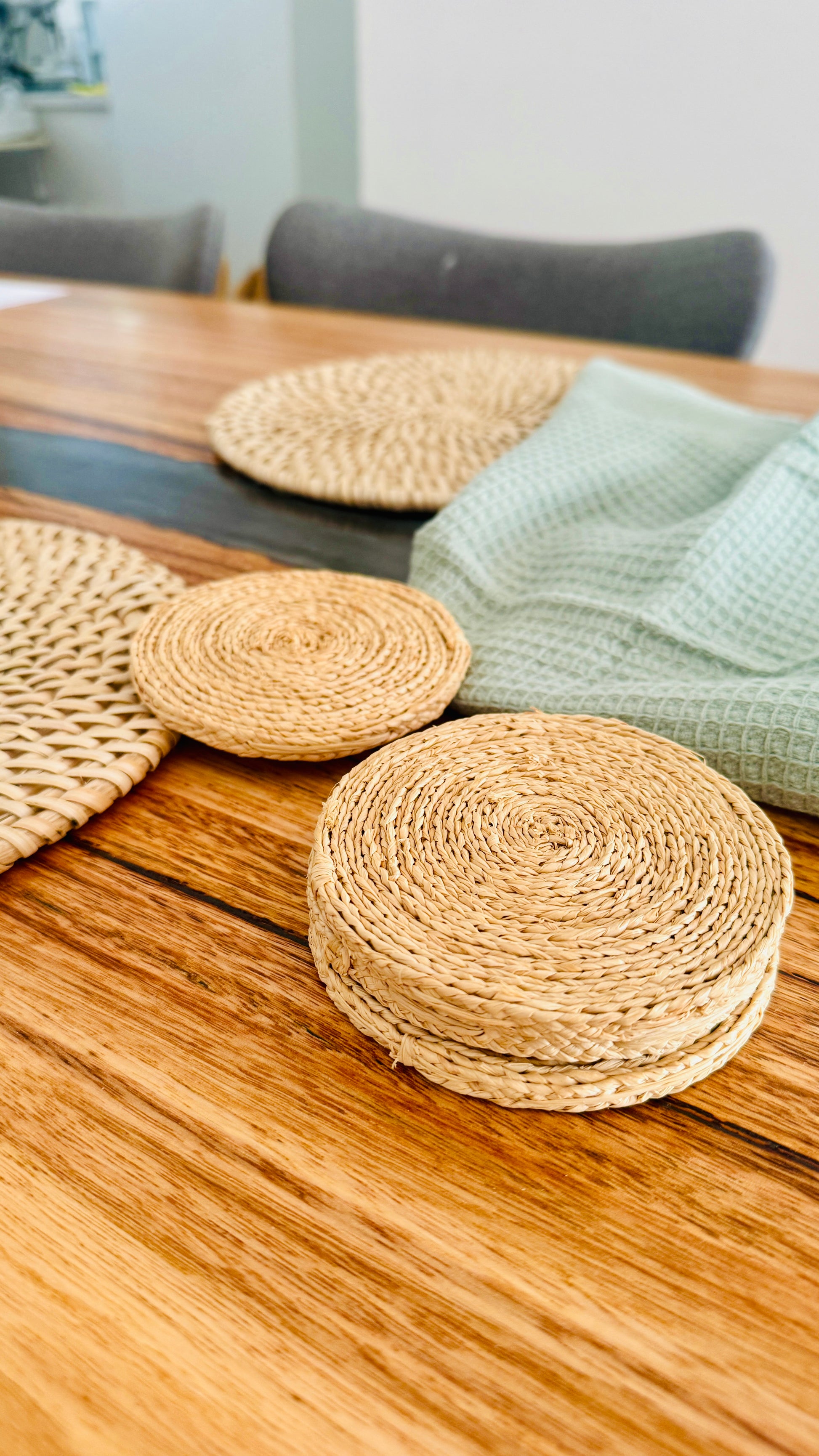 Hand Woven Rattan Coasters