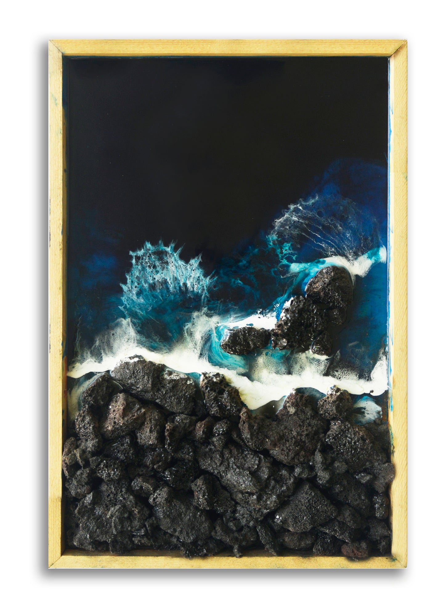 Jungle Beach, Unawatuna- Resin Ocean Art Work #1