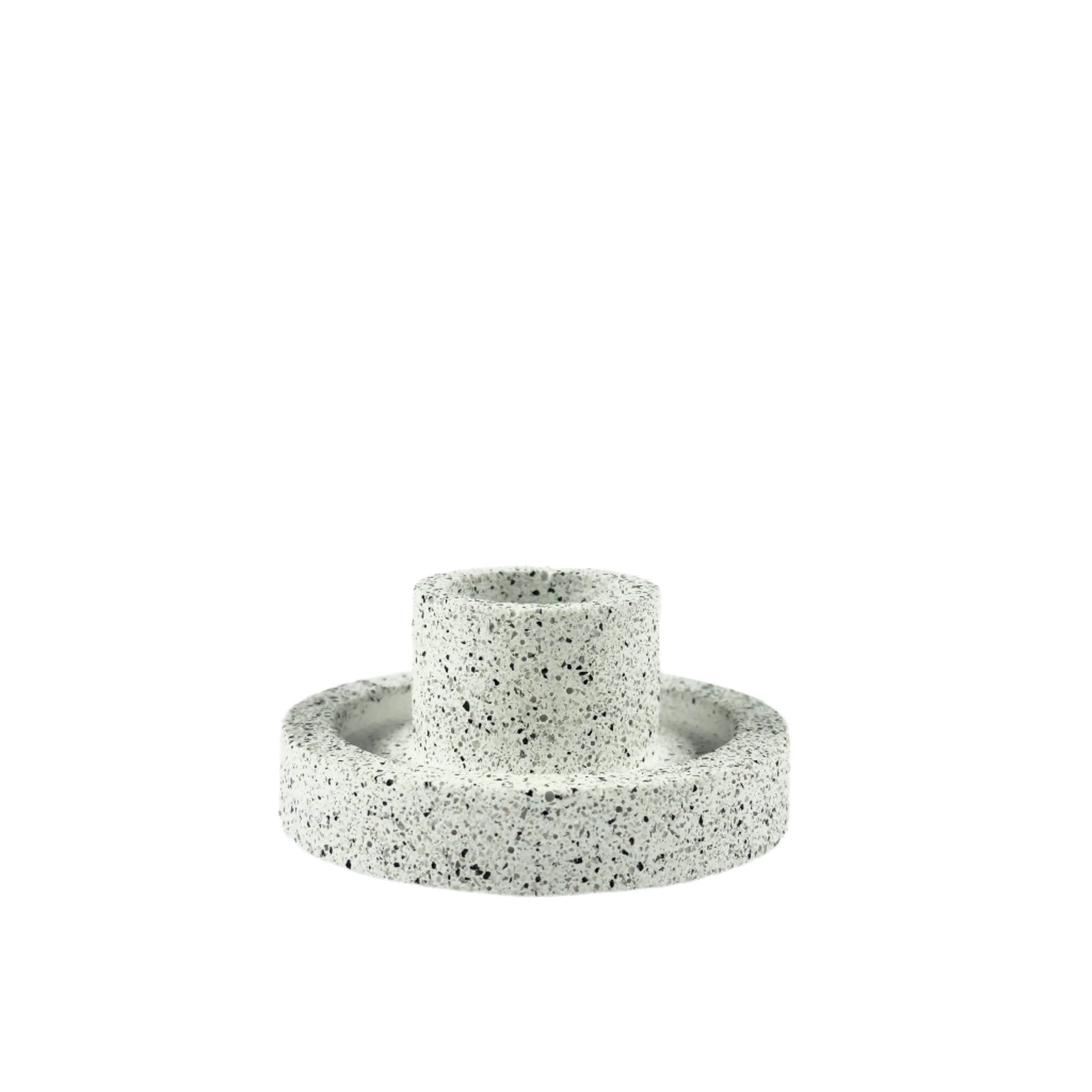 Candle Holder - Silver Grey Granite