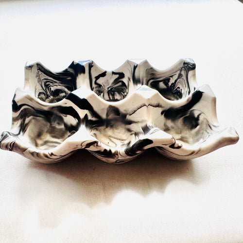 Back Marble Design Egg Tray