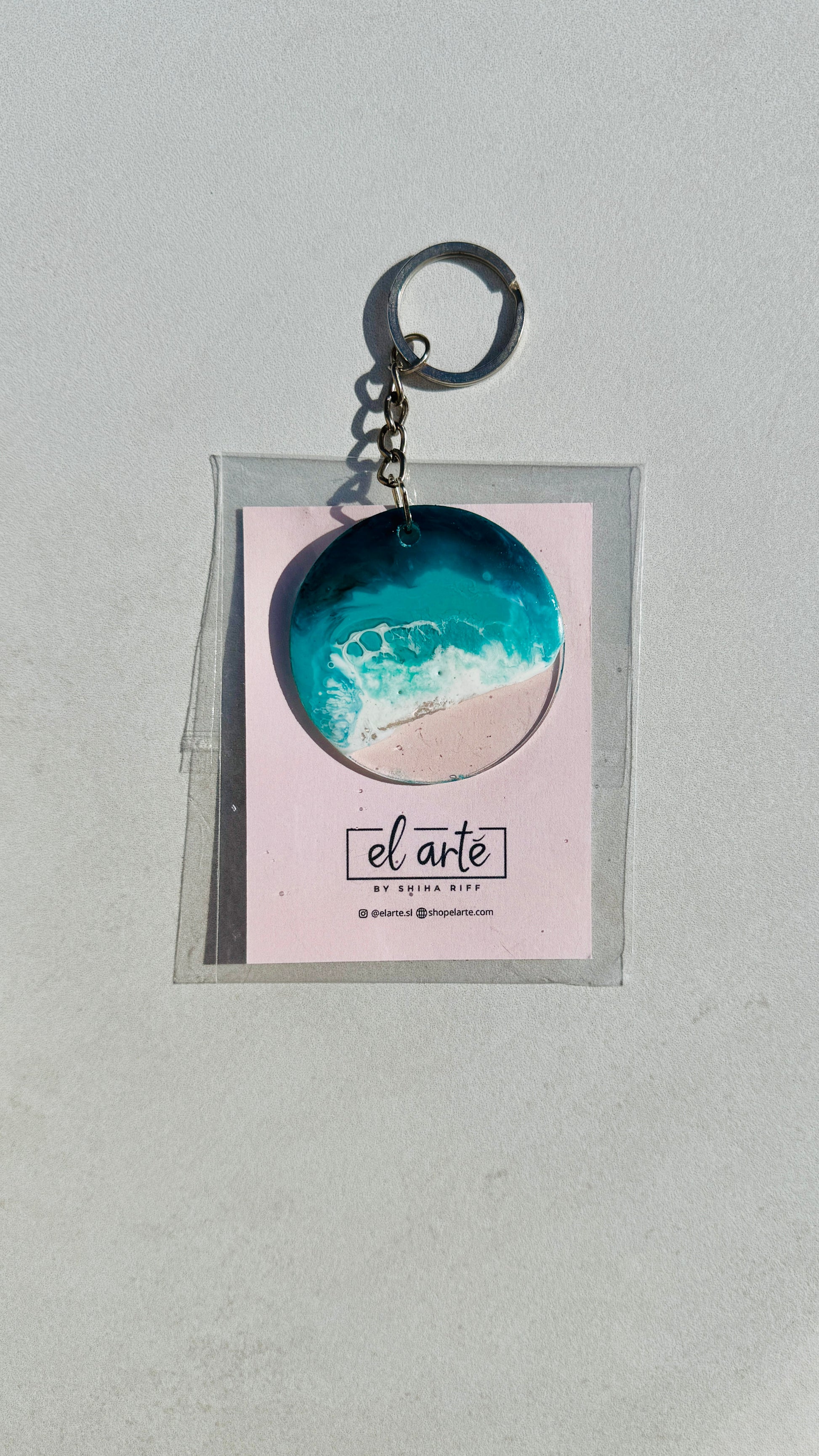 Resin Ocean Keychain