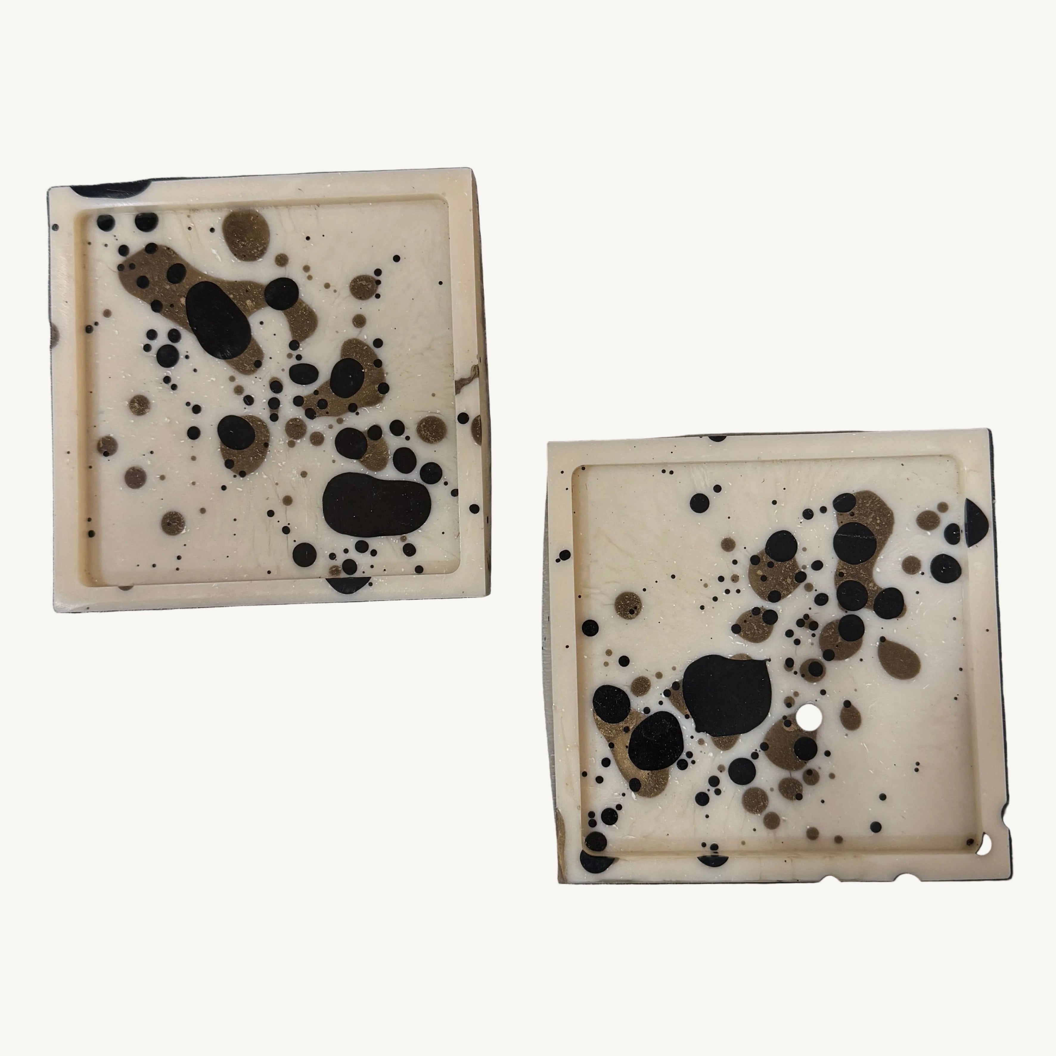 Polka Dots Resin Coaster Set of 2
