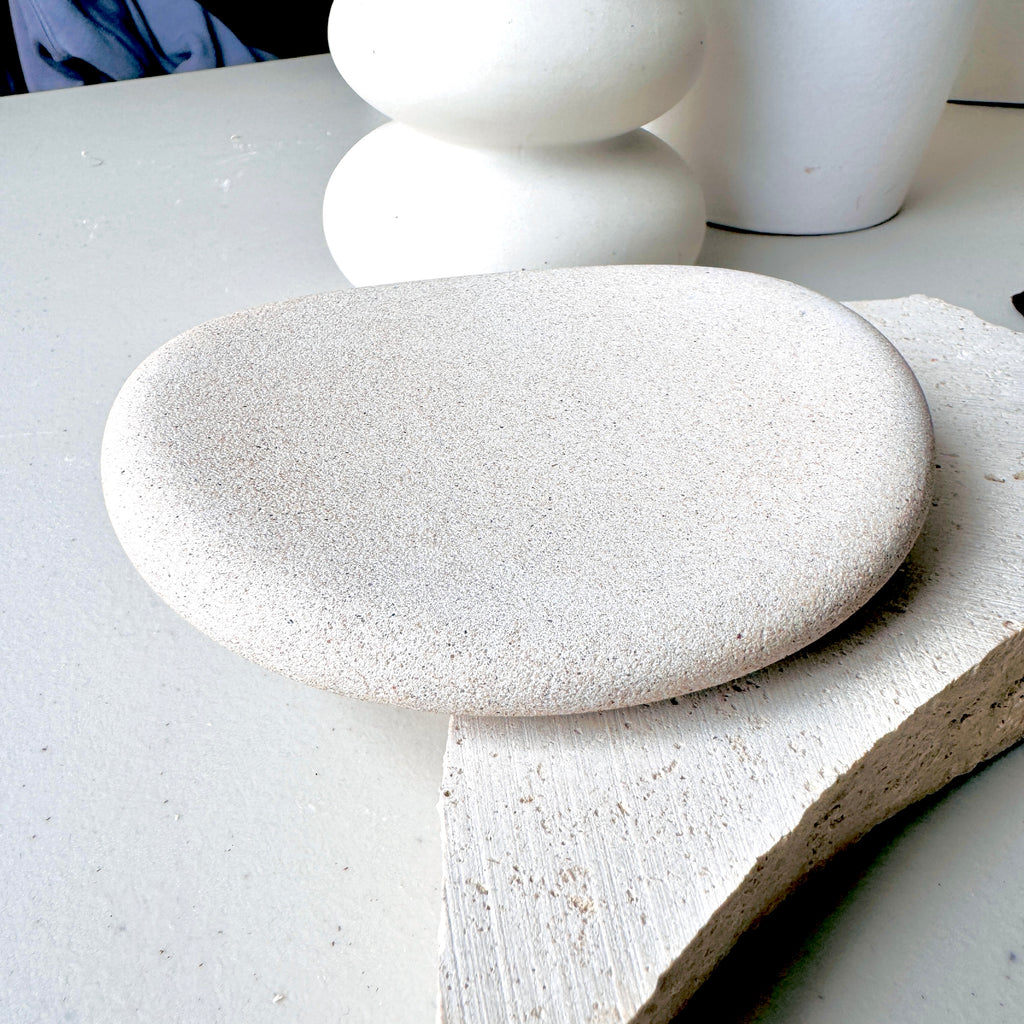 Wabi-sabi Pebble Jewellery Ring Tray - Natural Stone