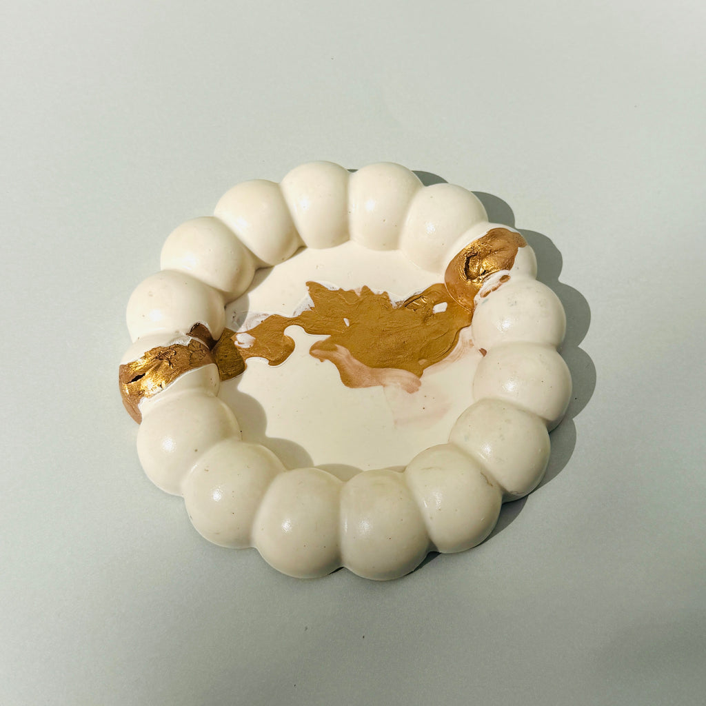 Gold-Accented Bubble Jewellery/Vanity Tray