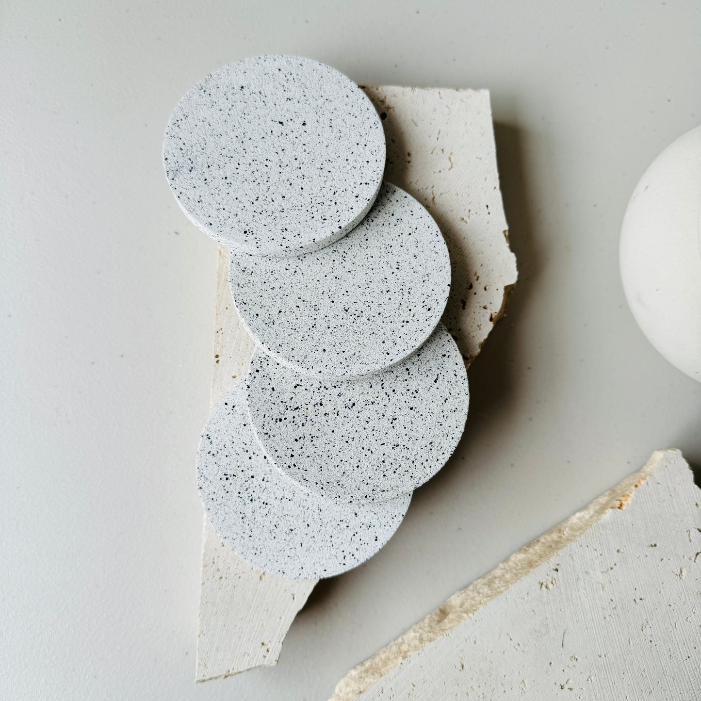 Handcrafted Stone Finish Minimal Coasters