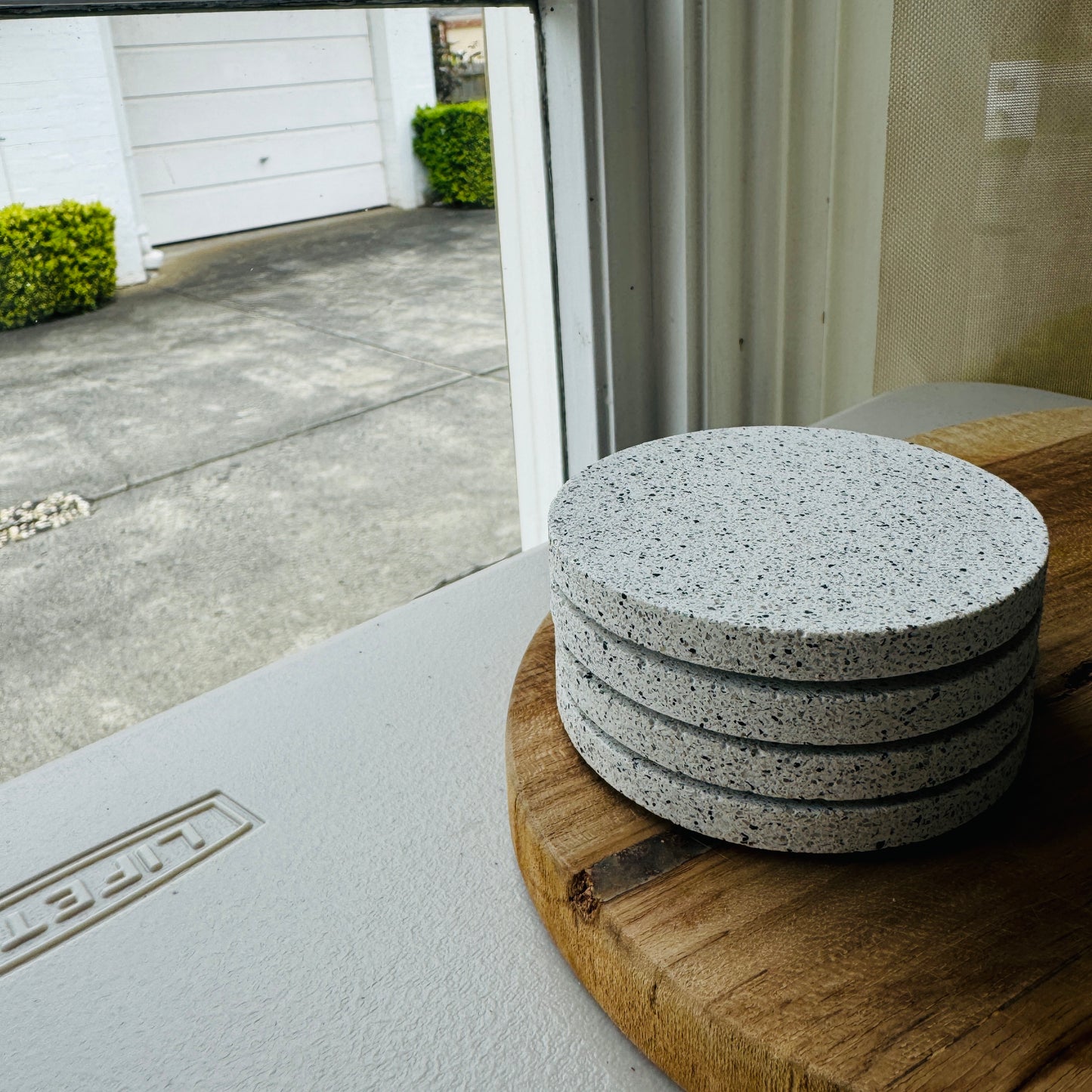 Handcrafted Stone Finish Minimal Coasters