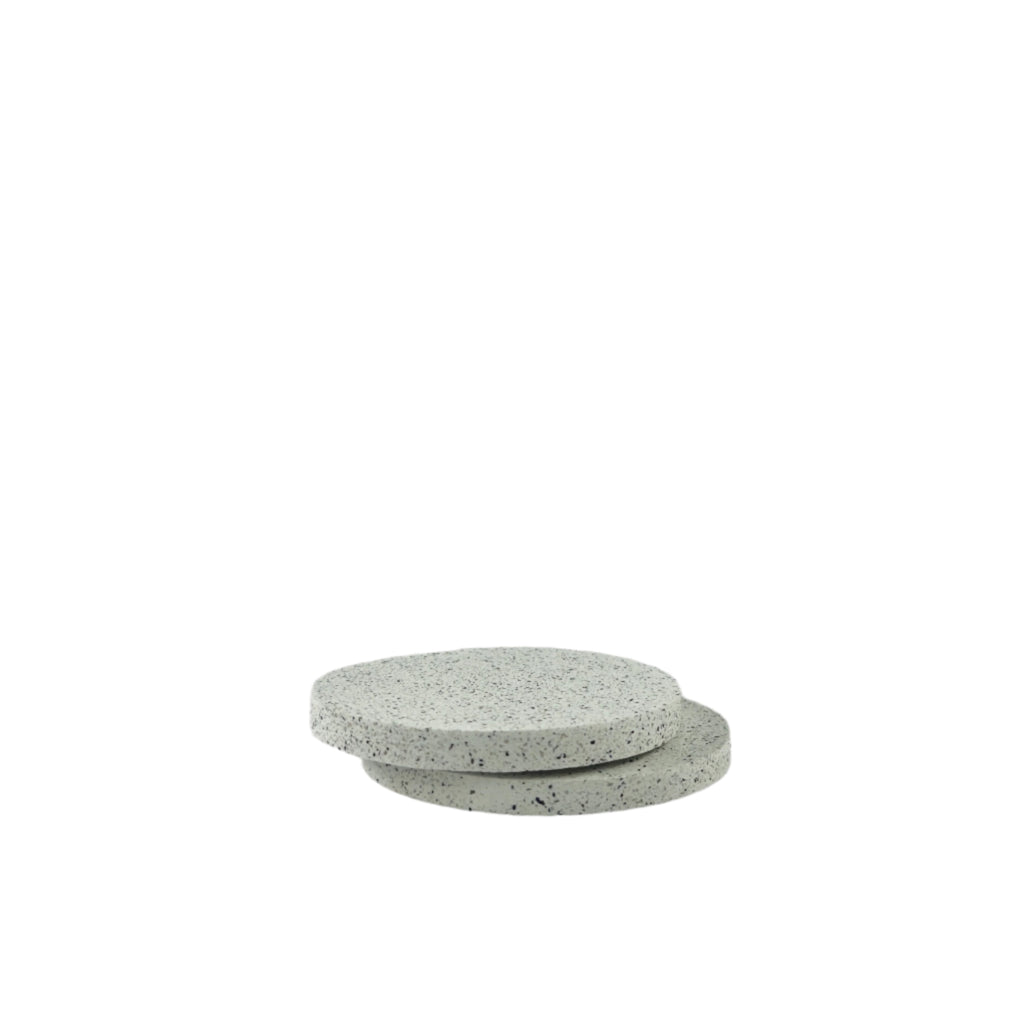 Stone Minimal Coasters - Silver Grey Granite